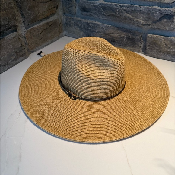 San Diego Hat Company Accessories - 🌟 San Diego Hat Co. Wide Brim Straw Sun Hat with Decorative Band - Tan
